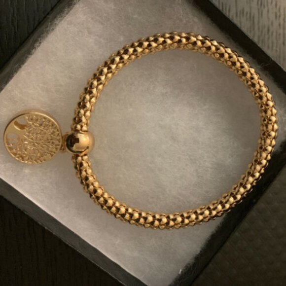 Gold Single Popcorn Chain Tree of life Bracelet - Picture 5 of 8